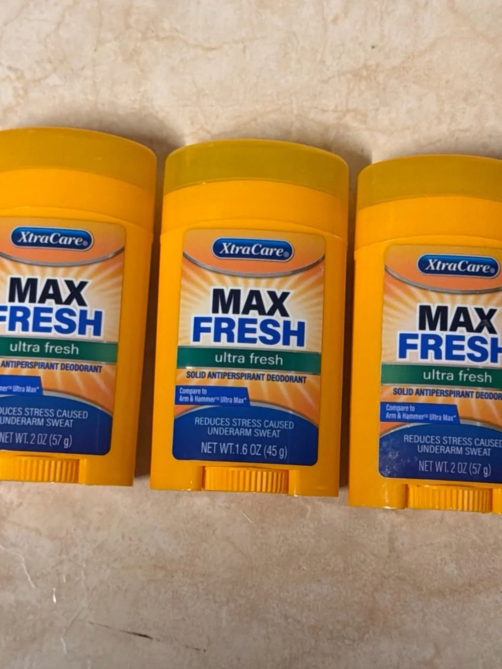 Pack of 3 Max Fresh Ultra Fresh Solid Antiperspirant Deodorant - Yellow